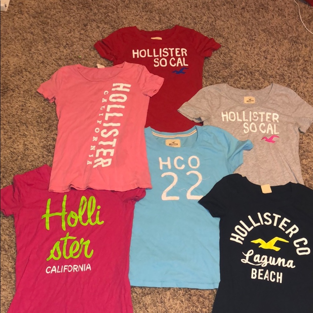 6 hollister tshirts